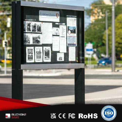 Solitary outdoor display board