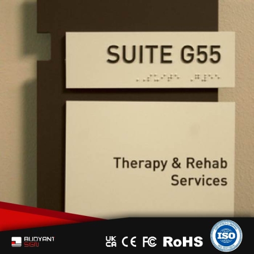 Integrated Wayfinding System: Factory-Tailored Office Nameplates (ADA Certified)