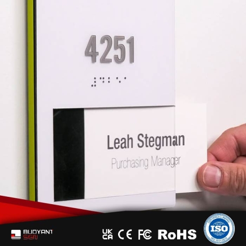 Complete Signage System: Factory-Built ADA Department Plates