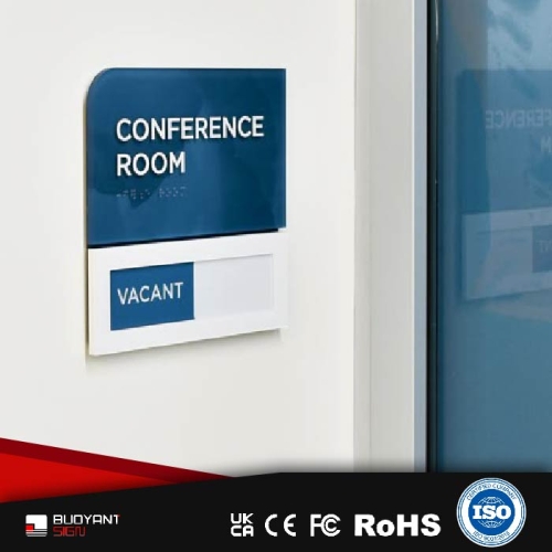 Factory-Produced Modular Acrylic Nameplate System