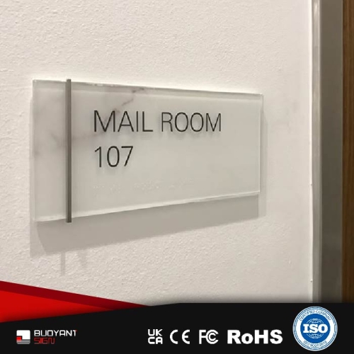 Complete Acrylic Signage System: Factory-Built Modular Nameplates