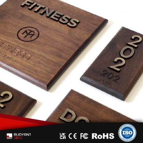 Rustic Wooden Factory Sign Set