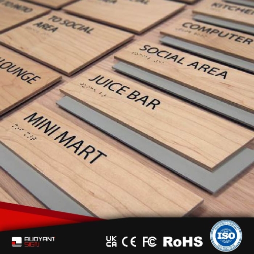 Factory-Crafted Solid Wood Signage Syste