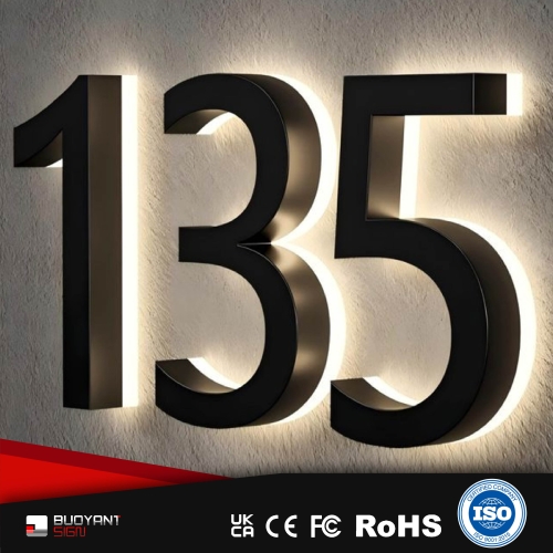 Factory-Bulk Backlit Room Number Plates (Customizable)