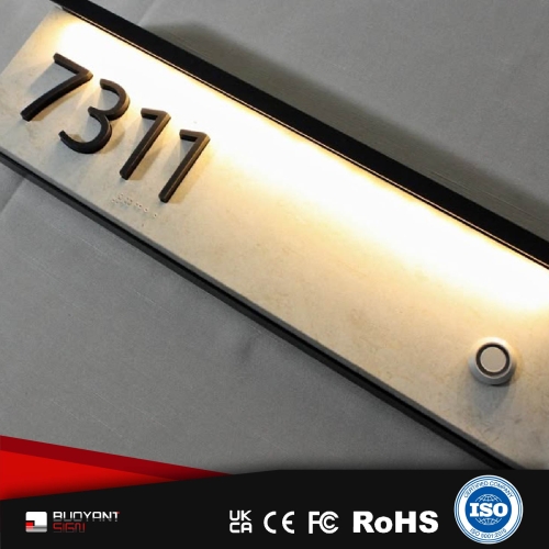 Illuminated Door Number Plates Customiza